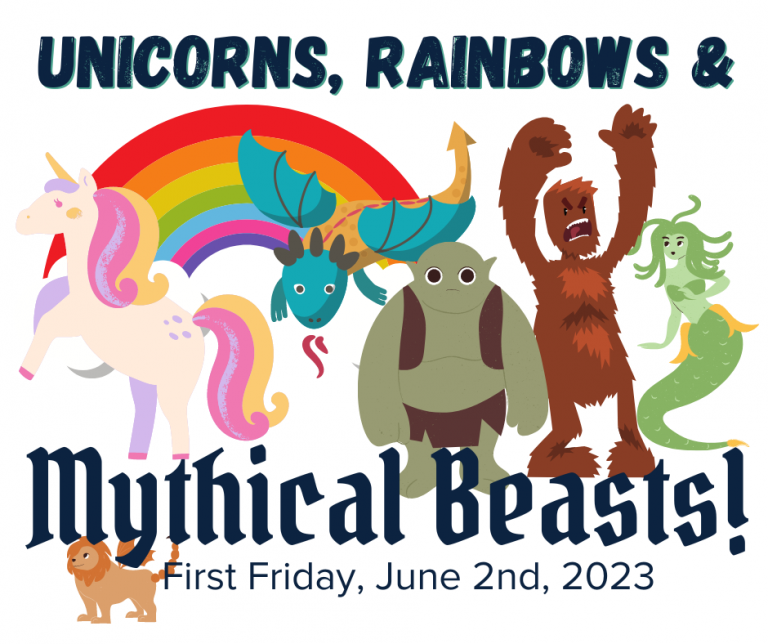 Unicorns Rainbowns Mythical Beasts 768x644