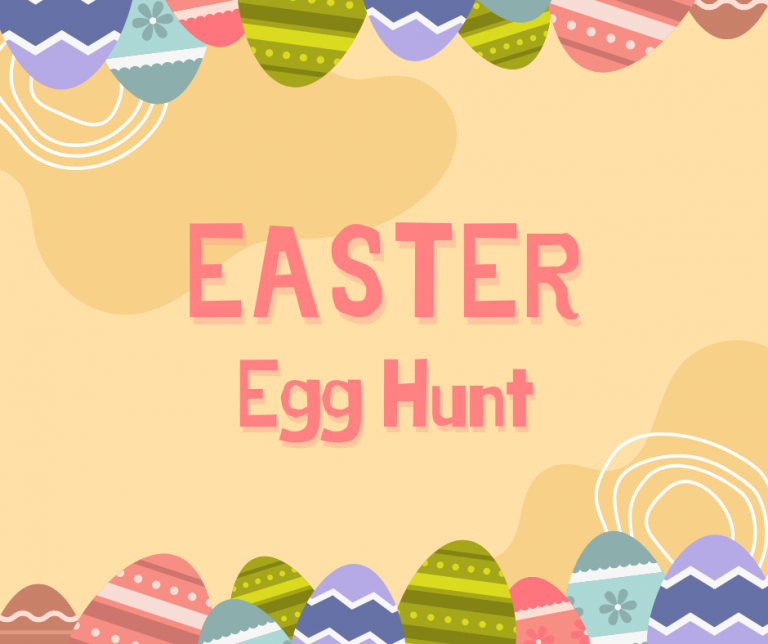 Beige with Colorful Accent Simple Illustration Happy Easter Day Facebook Post 768x644